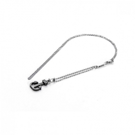 Men's Cesare Paciotti 4us steel necklace with anchor pendant