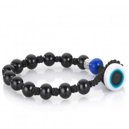 Gerba Jewels bracelet with black Murano glass beads