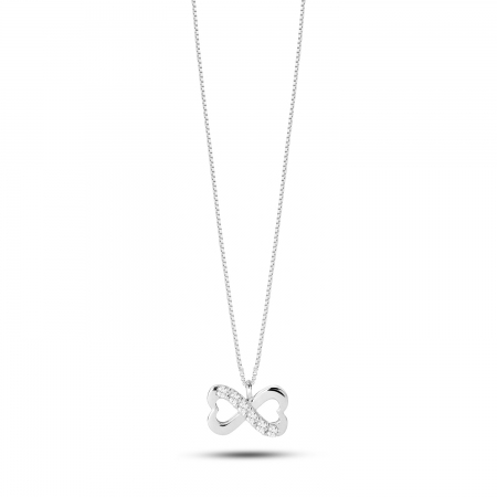Ambrosia necklace in white gold with pendant in the shape of infinity