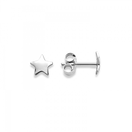 Ambrosia earrings in white gold in the shape of a star