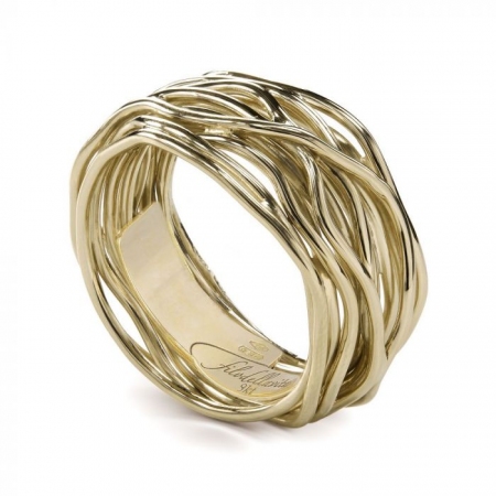 13-thread yellow gold classic Filo Della Vita ring