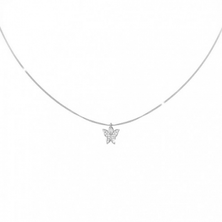 925 silver Rebecca necklace with butterfly-shaped pendant with crystals