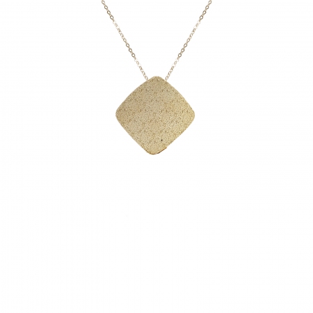 Kemira necklace with diamond effect central rhombus medallion