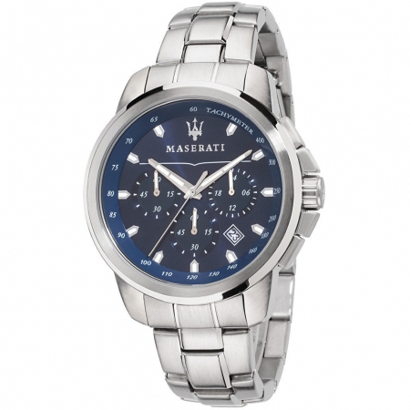 Maserati Successo Men's Chronograph Watch with Blue Dial