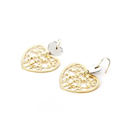 Embroidered heart-shaped Cesare Paciotti 4us earrings