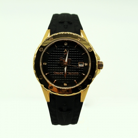 Watch Cesare Paciotti rubber strap and rosegold steel case
