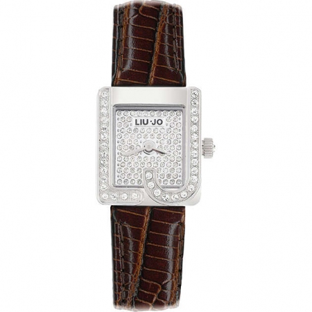 Liu Jo watch with brown leather strap and rectangular case