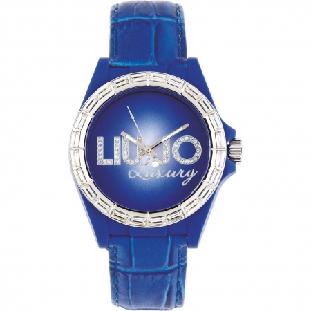 Liu Jo watch with hammered blue leather strap