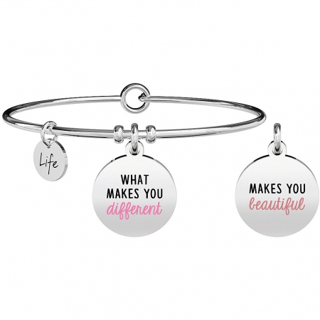 Kidult bracelet with phrase what makes you different