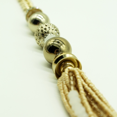 Ottaviani necklace with chain and champagne spheres