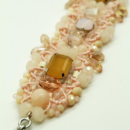 Ottaviani bracelet with pink pink stones and pearls