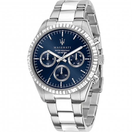 Maserati Competition Watch Steel Blue Dial