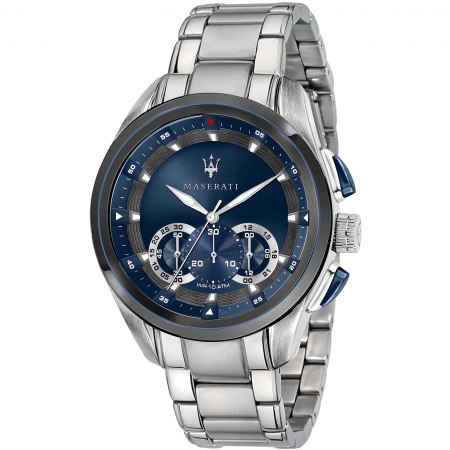Orologio Maserati Traguardo cronografo acciaio quadrante blu