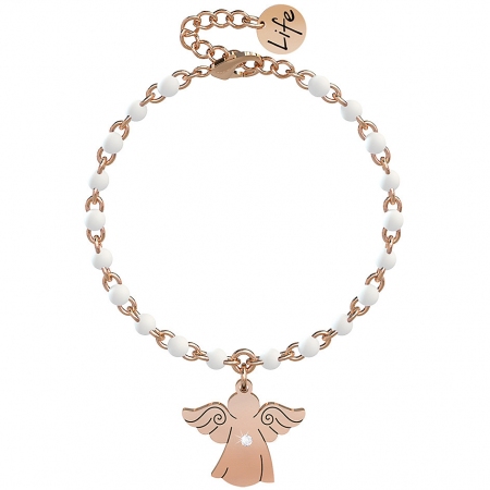 Rosé Kidult bracelet with angel