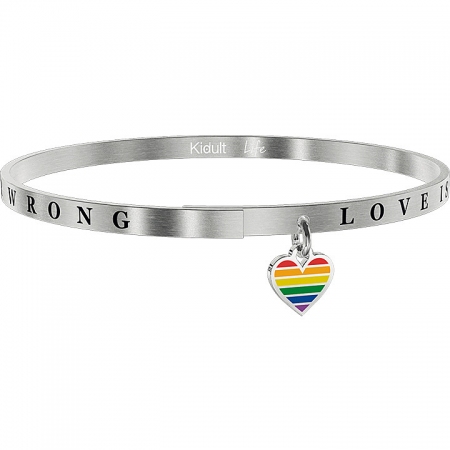 Bracciale Kidult in acciaio love is never wrong