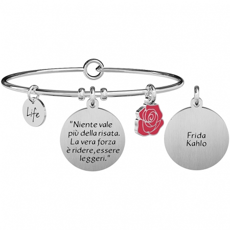 bracelet Kidult with pendant with phrase by Frida Kahlo