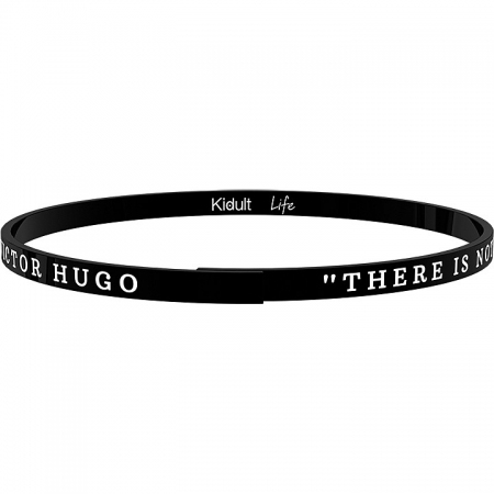 Black kidult bracelet phrase Victor Hugo