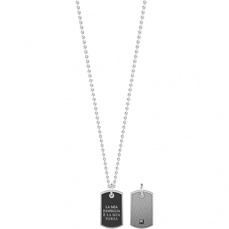 Kidult men's necklace with plate - my family is my strength