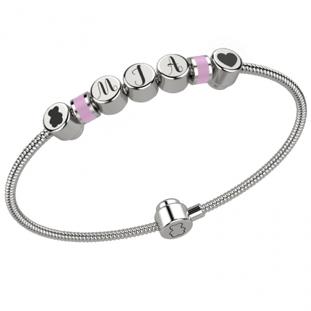 Nanan rigid silver bracelet