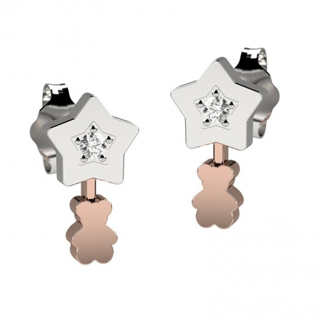 Star Nanan earrings with pendant bear