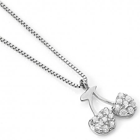 Ambrosia necklace in white gold with pendant in the shape of cherries
