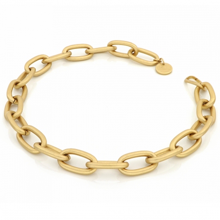 Gold satin chain UNOAERRE necklace