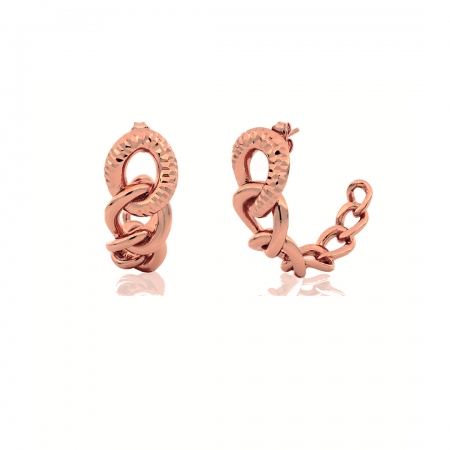 pink chain Unoaerre earrings