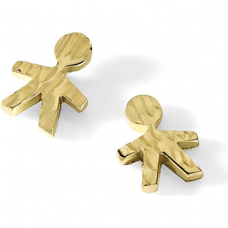 Ambrosia earrings in yellow gold in the shape of a child