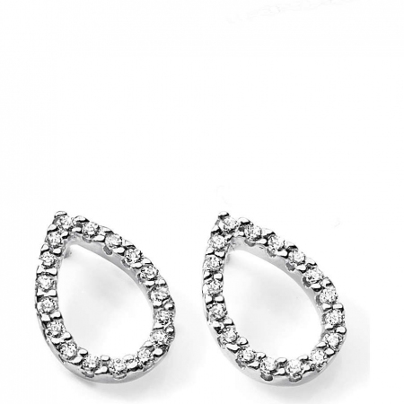 Ambrosia earrings in white gold in the shape of a drop