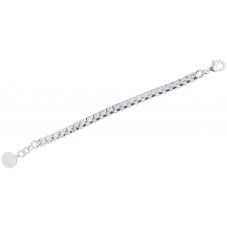 Bracelet Unoarre braided chain silver color