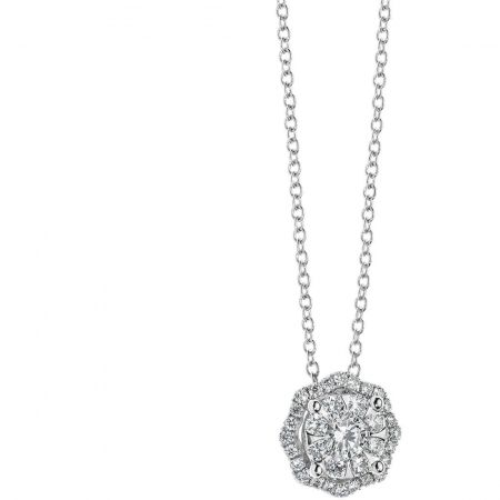 Comets necklace with octagonal shape diamonds