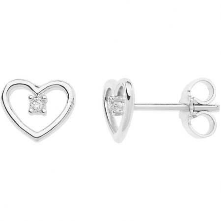 Comete cuori earrings with diamond