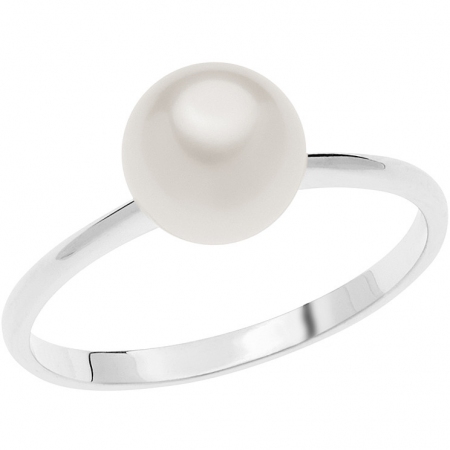 Comet ring with pearl