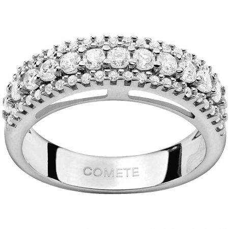 Comete band ring with diamonds