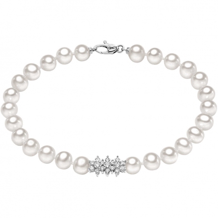 Comets bracelet of cultured pearls and diamonds