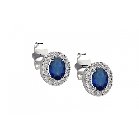 White gold earrings NARDELLI with sapphire and diamonds
