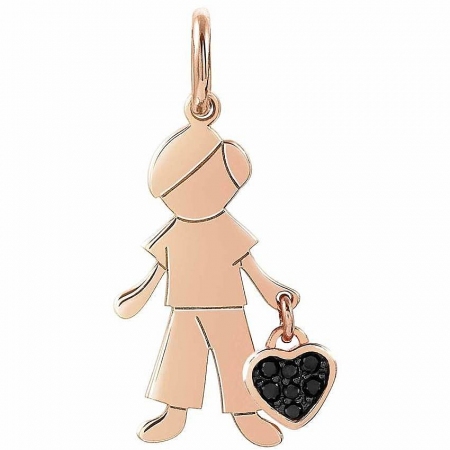 Nomination pendant in the shape of a child with a heart