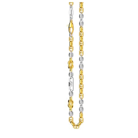 White and yellow gold Zancan necklace