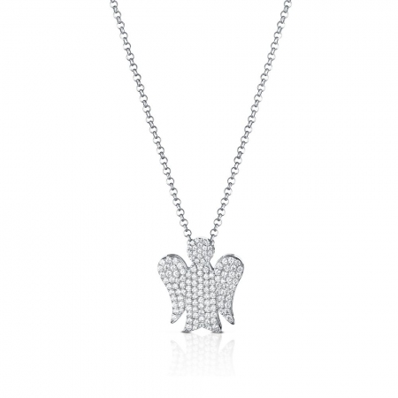 Roberto Giannotti necklace with angel studded with zircons