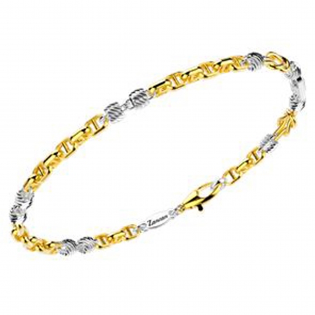 Yellow gold Zancan bracelet white gold details