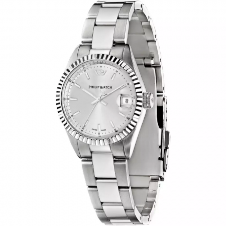 Philip Watch Caribe Lady watch in polished and satin steel and silver dial