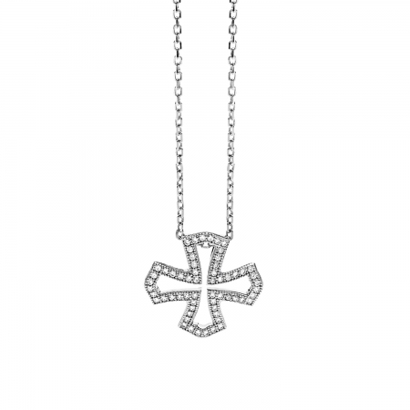 Collana Ambrosia argento con croce greca