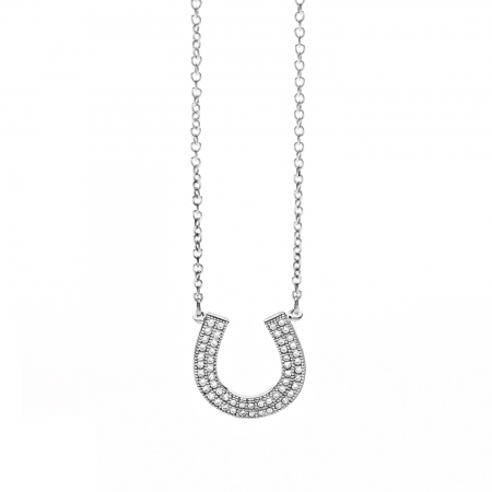 Silver Ambrosia necklace with horseshoe