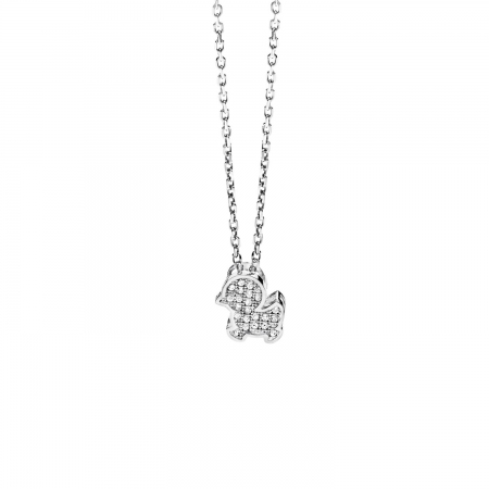 Silver Ambrosia necklace with duck-shaped pendant