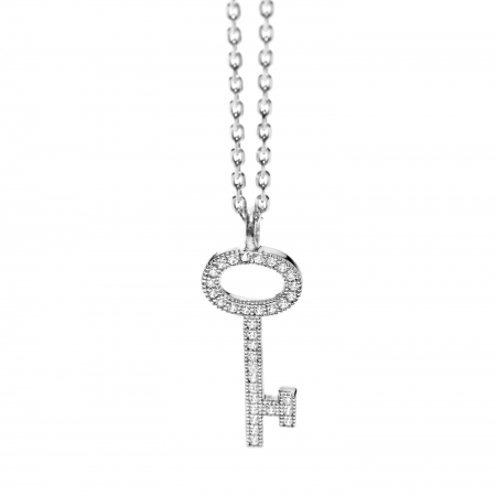 Silver Ambrosia necklace with key pendant
