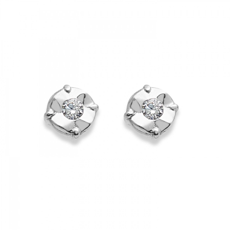 Ambrosia earrings in white gold with light point