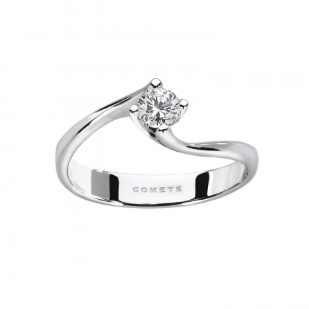 Comete solitaire ring valentino model with diamond