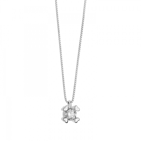 White gold Comets necklace with diamond light point ct10