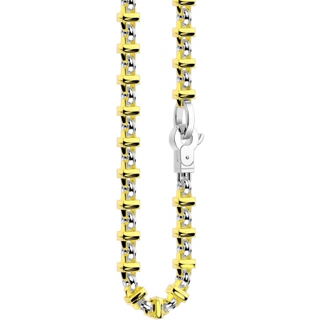White and yellow gold Zancan necklace
