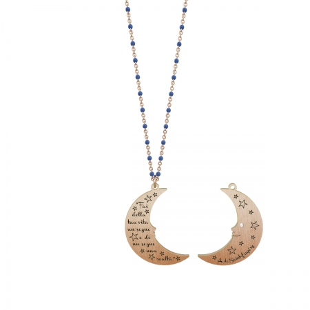 Gold Kidult necklace with star-shaped rosé pendant (make your life a dream and a dream a reality)